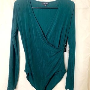 Emerald green body suit